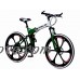 Virsilas Folding Mountain Bike - Full Suspension MTB - V1 Sport - Official Green - B071GFFQCW